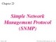 Lecture TCP-IP protocol suite - Chapter 23: Simple Network Management Protocol (SNMP)
